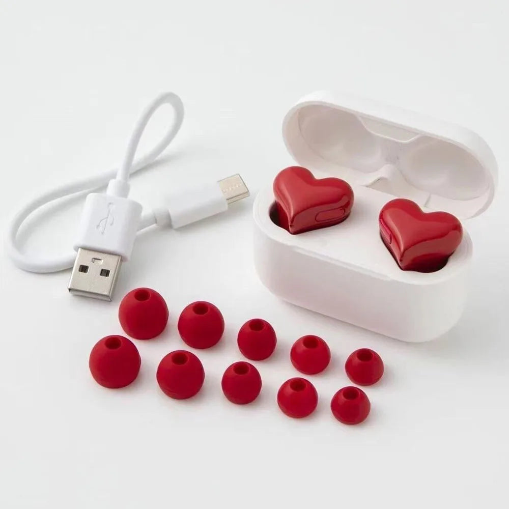 High Quality Bluetooth 5.3 Wireless Headphones Heart Shaped Earphones Woman Headset in Ear Earbuds Girl Gift