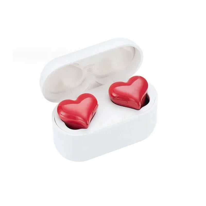 New Heart Shaped Wireless Bluetooth Headphones Heart Shaped Earphones Woman Earphone High Quality Heart Earbuds Girl Gift