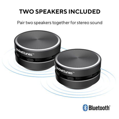 Bone Conduction Instant Mini Speakers with Bluetooth Wireless Technology, Pack of 2 (Sierra Blue)