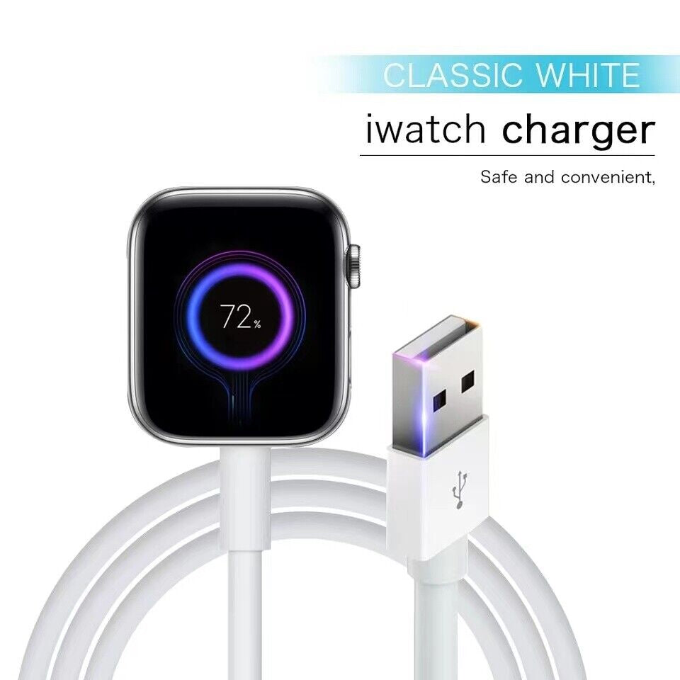 2Pcs for Apple Watch Series 2 3 4 5 6 7 Magnetic Charging Dock USB Cable Charger